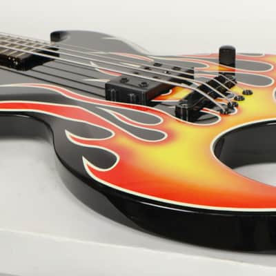 Brownsville New York Bat Electric Bass Guitar Hot Rod Flame w/ Gig Bag image 10