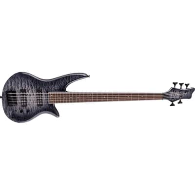 Jackson X Series Spectra Bass SBXQ V 5-String Electric Guitar, Laurel Fingerboard, Transparent Black Burst image 5
