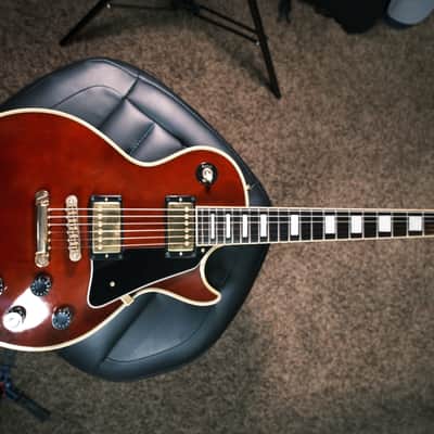 Orville by Gibson LPC Les Paul Custom with Rosewood Fretboard 1991 Wine Red image 12