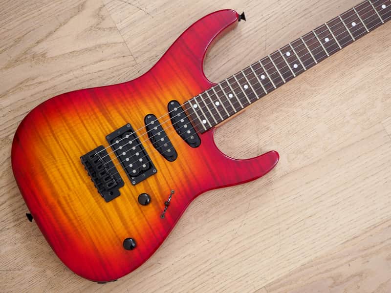 1990s Charvel San Dimas Series SD-37 Vintage Cherry Sunburst Flame