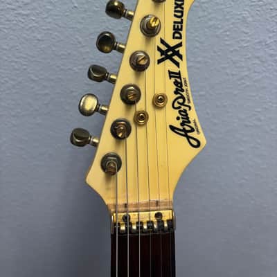 Aria Pro II XX Deluxe V Shape Yngwie Inspired added Gibson Pickup - Off white image 18