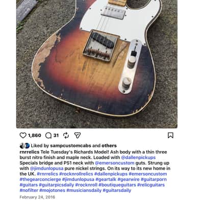 Rock N Roll Relics Richards in 3 colour sunburst image 12