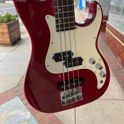 Samick Greg Bennett Corsair Mini Electric Bass Guitar | 4-String | Maroon Red Gloss image 2