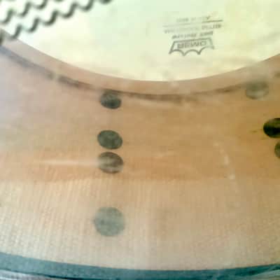 Pearl snare drum 14’’x6.5’’ Pearl masters custom maple shell  1996 - Emerald mist image 7