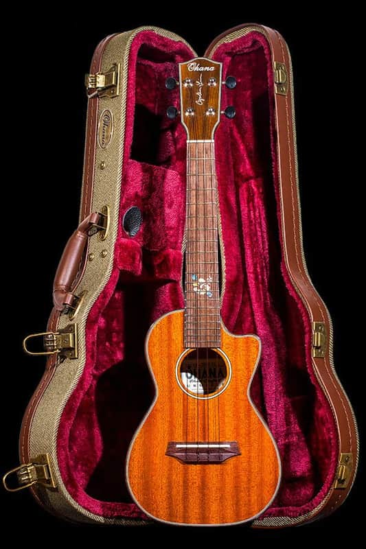 Ohana CK-35GCL Cynthia Lin Solid Gloss Mahogany Concert Ukulele with Case-Blem image 1