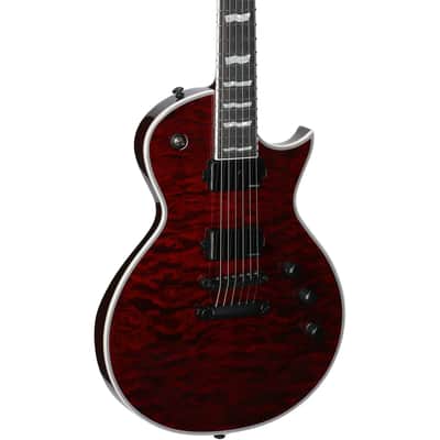 ESP LTD Deluxe EC-1000-QM Electric Guitar, See-Thru Black Cherry, Open Box (Very Good) image 1