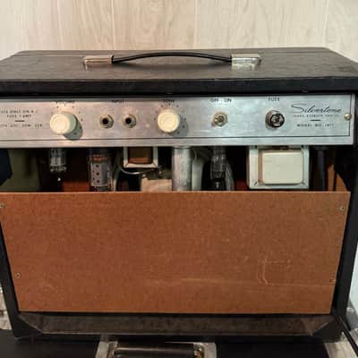 Silvertone Model 1471 5-Watt 1x8 Guitar Combo Early 1960s Black with White Grille image 2