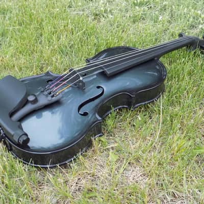Glasser AEX Carbon Composite Acoustic Electric 4-String Violin 4/4 size 2020s Gun Metal image 20