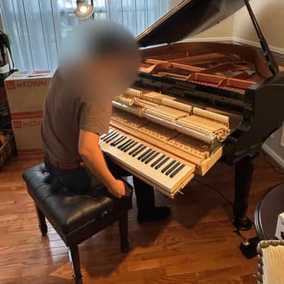 Young Chang Pramberger PG-157 Baby Grand Piano Early 2000's - Gloss Black image 5