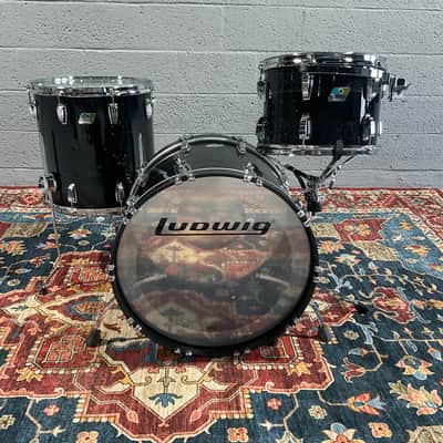 Ludwig 50th Anniversary Vistalite 3-Piece Drum Set - Black Sparkle Smoke image 5