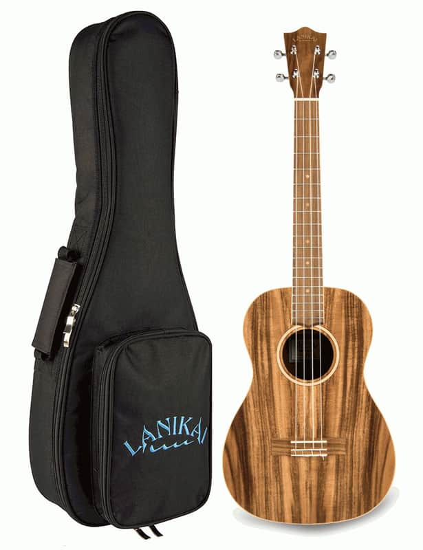 Lanikai Model ACST-B Acoustic Solid Acacia Top Baritone Size Ukulele w/ Gig Bag image 1