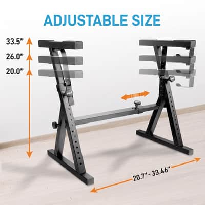 Height & Width Adjustable Heavy Duty Folding Z Design Keyboard Stand Bild 7