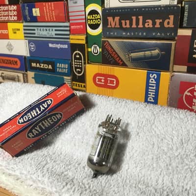 NOS 1959 Raytheon BlackPlate OGetter 12AU7 ECC82 ~ Holy Grail Vintage Audio Tube ~ Holographic Transparent Sound Reproduction Exquisite Detail Warm Lush Sweet Images image 2
