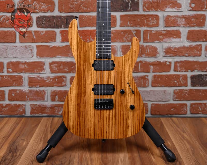 ESP USA Custom Shop M-II HT Zebra Wood Top Natural 2020 w/OHSC image 1