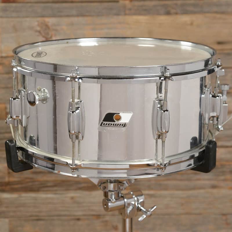 Ludwig LR751 Rocker 6.5x14" Chrome Over Wood Snare 1980s image 3