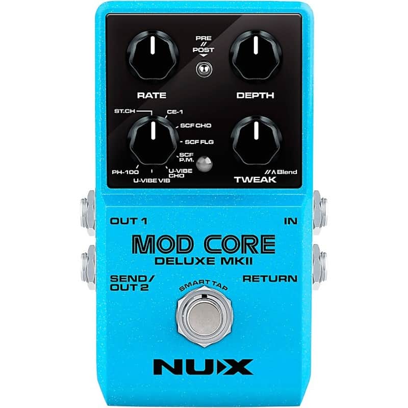 Mint NUX Mod Core Deluxe MKII Modulation Effects Pedal in Blue with 8 modes image 1
