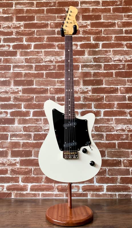 Swope Biscayne Double Slant Pickups "White Sand" finish w/ Black Bakelite Guard 7lbs 0.6oz (Authorized Dealer) image 1