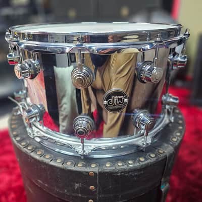 DW Performance Series 8x14" Steel Snare Drum 2010 - Present - Chrome Over Steel with Anvil Case image 1