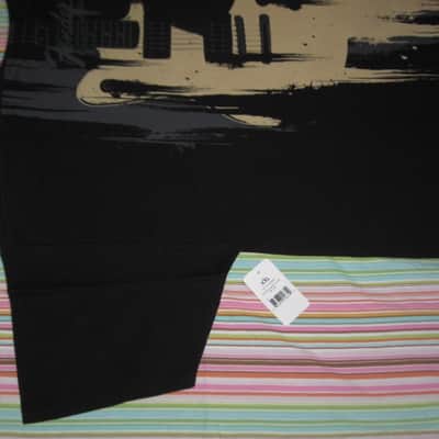 new with Fender paper hang tag A+ shape genuine Fender Custom Shop "Taking Over Me" Size XX-Large (XXL) short sleeve T-Shirt, 100% Cotton -- Black Shirt with Distressed Tan, Gray, & Black Graphic -- Fender P.N (part #): 9101020806 image 14