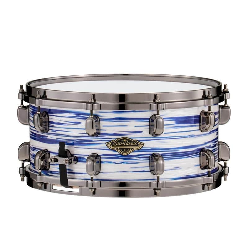 Tama Starclassic Walnut/Birch Snare Drum 14x6.5 Blue & White Oyster image 1