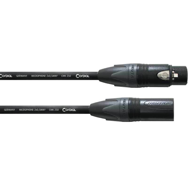 CORDIAL CSM7.5FM-GOLD250 CSM FM-GOLD 250 - Fiches NEUTRIK XLR m/f contacts plaqués or - 7,5 m image 1