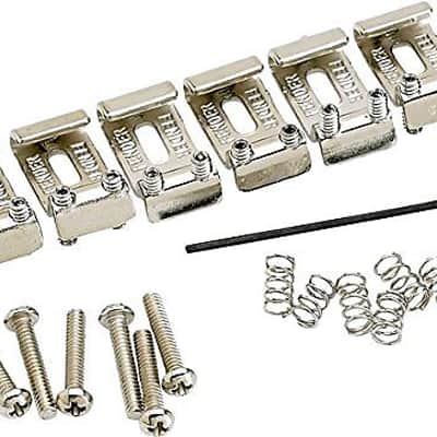 Genuine Fender American US Vintage Stratocaster/Strat Bridge Saddles - NICKEL image 1