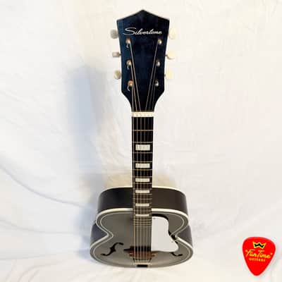 1960s Silvertone 658 “Tuxedo” Archtop Acoustic Guitar by Kay – “The Wolf” image 4