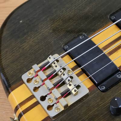 1990 Aria Pro II Japan SB-800 Neckthrough Bass (Black) image 4