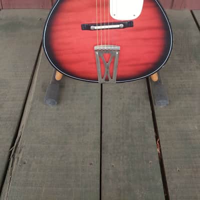 Vintage Orpheus Steel Neck, Sunburst Finish Acoustic Guitar image 4