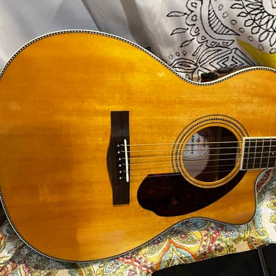 Fender Paramount PM-3 Standard Acoustic Electric Guitar w Strap image 2