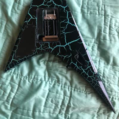 Ormsby Metal V 7 2021 Azure Crackle w/ Upgraded Floyd Rose and Screws Orginal Owner and Hard Case Rare Limited Run image 8