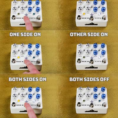 NEW ROCK CITY Dual Overdrive by Mojo Hand FX! "Improved Odessa" with "Pozze" Switching System and Series/Parallel Order Switching! (Check out description!) Standard White Pearl Finish **FREE SHIPPING!!** image 4