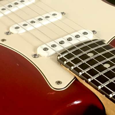 LEFTY! Vintage ST62 Fender Stratocaster Custom Relic Aged Crimson Red Nitro Lacquer New Maple Neck 7.5 Lb HSC image 19