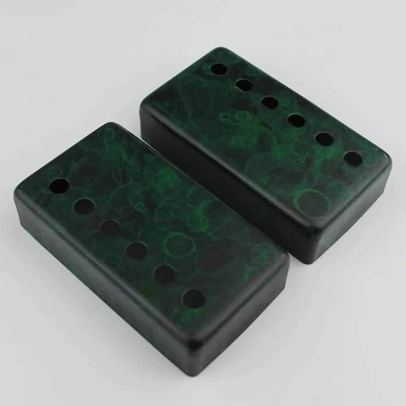 Blackish Green Guitar LP Style Humbucker Pickup Covers 50/52mm Set image 1