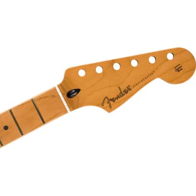Fender 099-0492-920 Roasted Maple Stratocaster Neck, Satin Finish, 22 Jumbo Frets, 12" Radius, Flat Oval Shape image 3