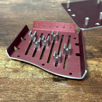 Hardtail Behind Bridge Tuner for Jazzmaster and Jaguar Guitars - Red Anodized image 5