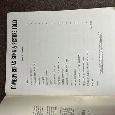 Vintage 1967 COWBOY COPAS Songs And Picture Folio image 2