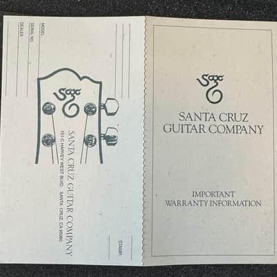 Santa Cruz Vintage Jumbo Warranty information #4364 2004 image 4