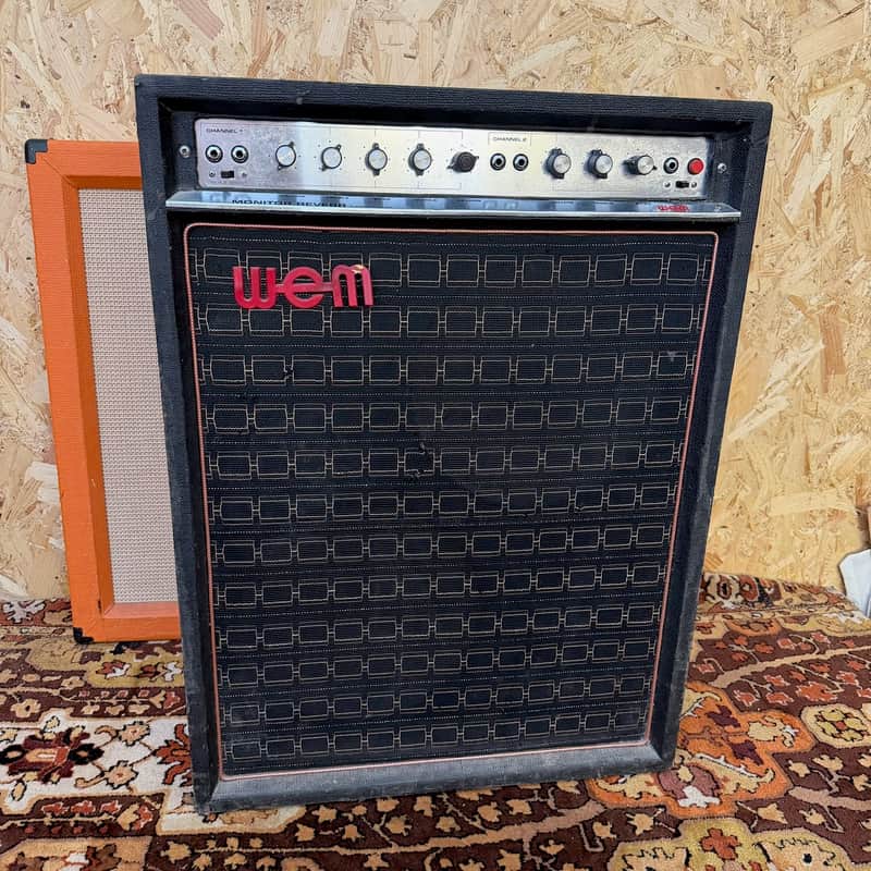 Vintage 1970s WEM Watkins Monitor Reverb Guitar Amplifier 2x12 Combo w/ Goodmans image 1