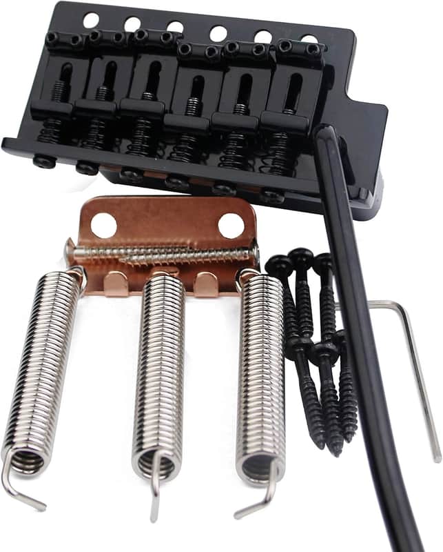 Tremolo Bridge Vintage Bent Steel Saddles and Zinc Block Compatible with Start Electric Guitar image 1