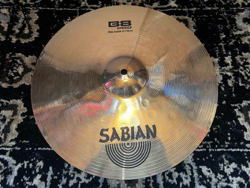 Sabian 15" B8 Pro Thin Crash Cymbal - Brilliant image 1