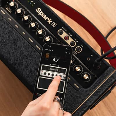 Positive Grid Spark2 BK 2x4" 50W Bluetooth Enabled Smart Practice Bass, Electric and Acoustic Guitar Combo Amplifier 120 dB - Black Spark 2 image 11