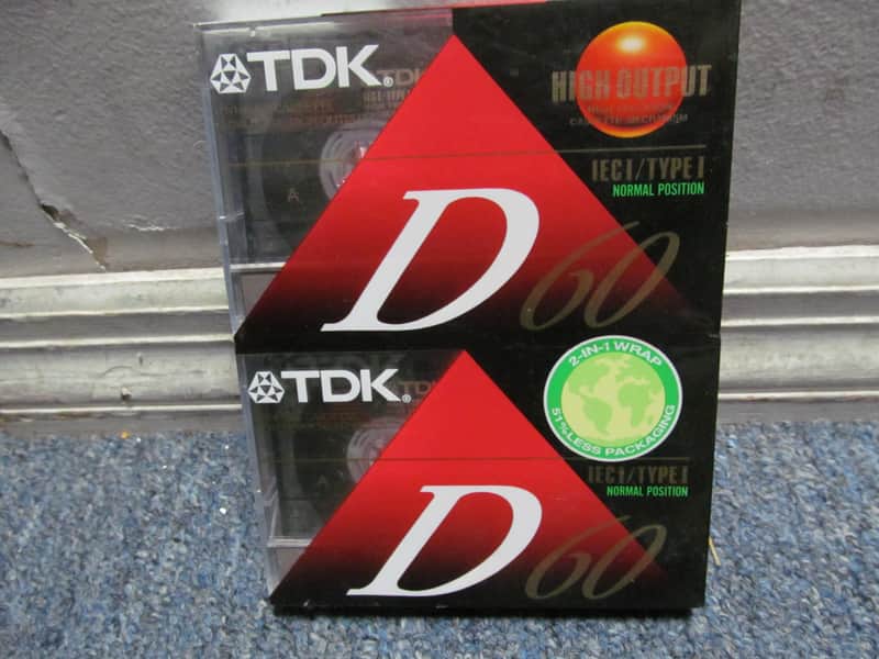 TDK D60 Blank Cassette Tapes 60 Min Normal Bias Vintage Sealed (2) image 1
