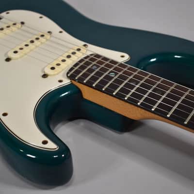 1998 Fender American Deluxe Stratocaster Transparent Teal w/HSC image 8