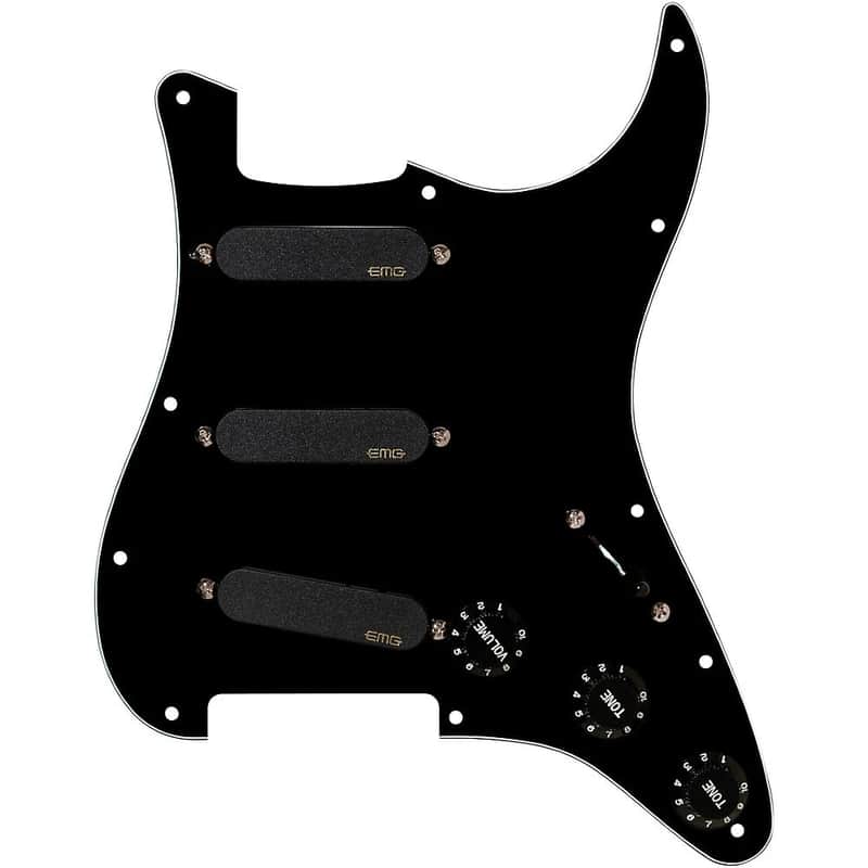 EMG DG20 David Gilmour Prewired/Loaded Pickguard Set, Total Eclipse Black - New image 1