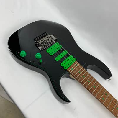 Ibanez Premium UV70P Black Green BK Steve Vai 7-String Electric Guitar + Case JEM/UV - New - But demoed image 9