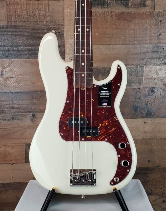 Fender Am Pro II Precision Bass, Olympic White, w/Hard Case, Free Ship, 548 image 1