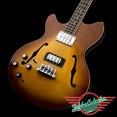 Revelation RBG LH Left Handed Vintage Sunburst Semi Hollow Bass Guitar image 1