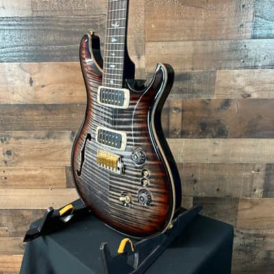 SALE! PRS 40th Anniversary Custom 24-08 Semi-Hollow, Charcoal Tri-Color Burst, 10 Top, Free Ship, 065 image 3