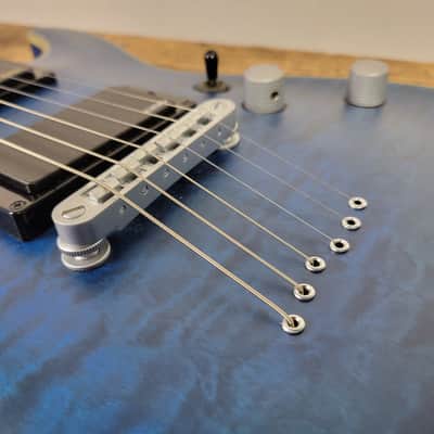 Schecter C-1 Platinum - See-Thru Midnight Blue Satin image 13